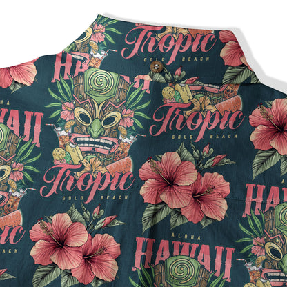 Tiki Hawaii Tropic Hawaiian Shirt