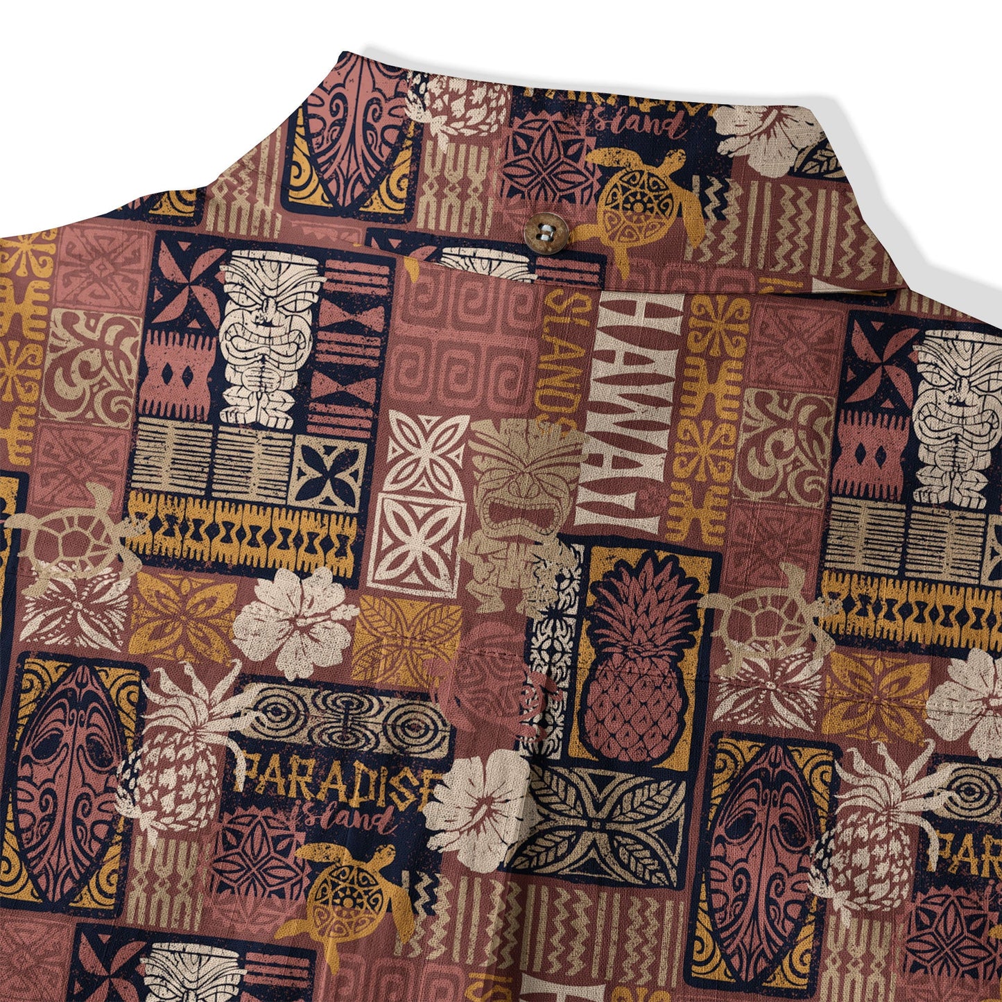Tribal Tiki Hawaiian Style Tribal Motif Hawaii Shirt