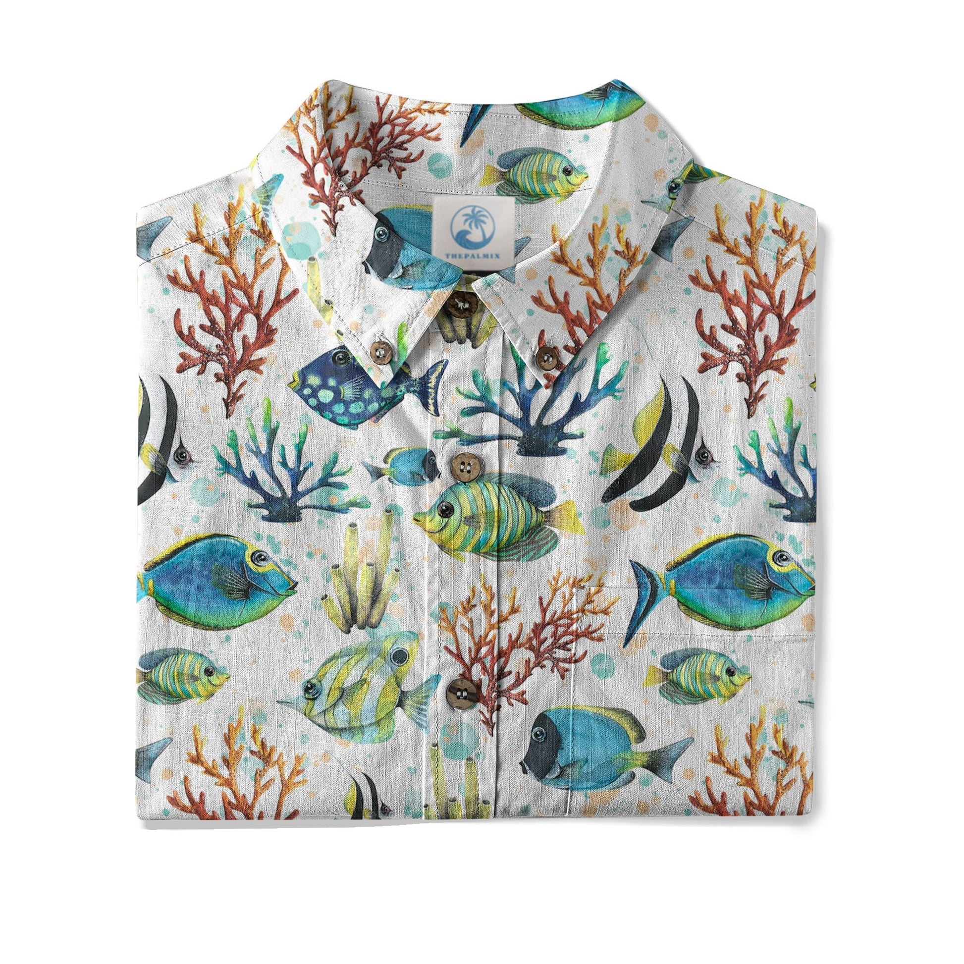 Ocean Animal Aloha Hawaiian Shirt, Sea Life Button Up Hawaii Shirt