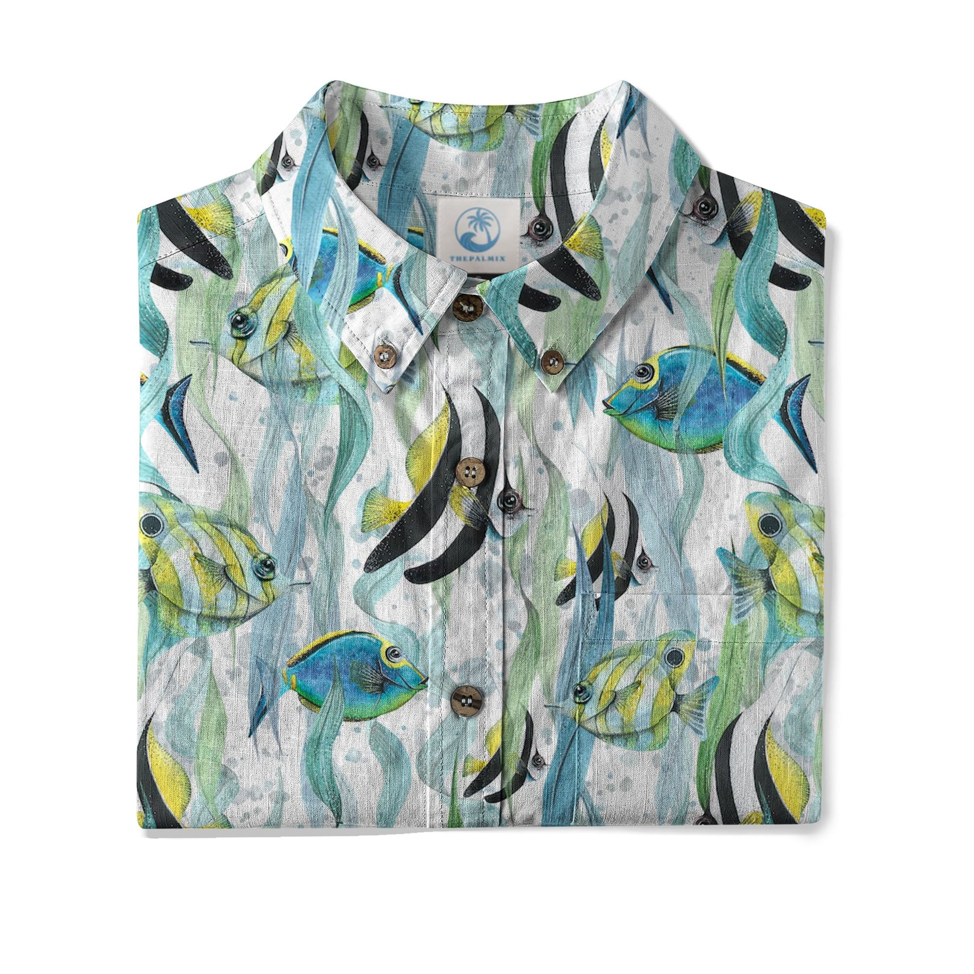 Ocean Animal Aloha Hawaiian Shirt, Sea Life Beach Button Up Hawaii Shirt