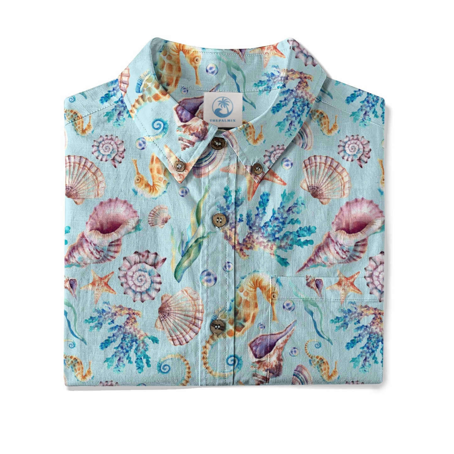 Ocean Animals Aloha Theme Hawaiian Shirt, Summer Vibes Button Down Hawaii Shirt