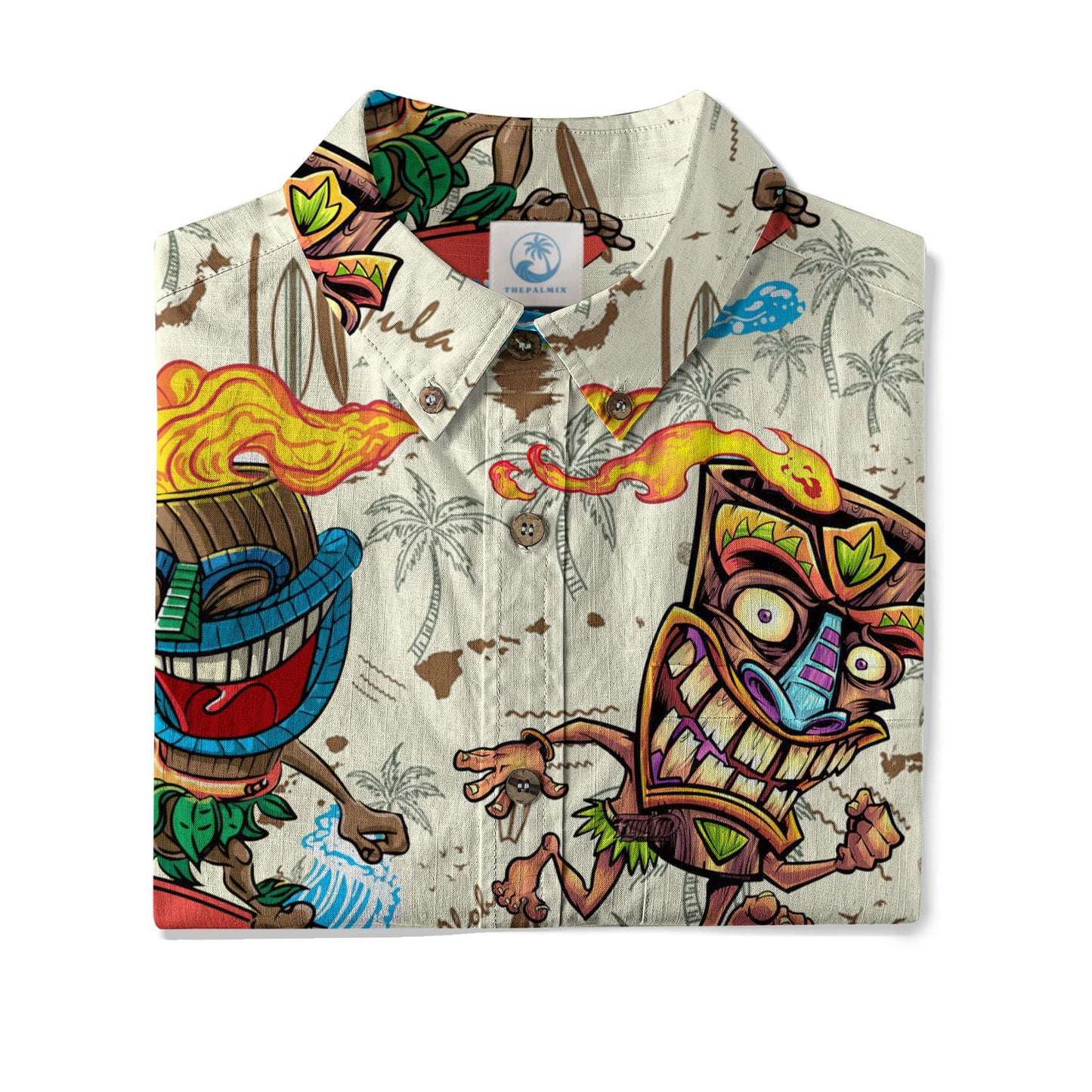 Tiki Mask Aloha Hawaii Shirt, Tiki Mask Long Island Hawaiian Shirt