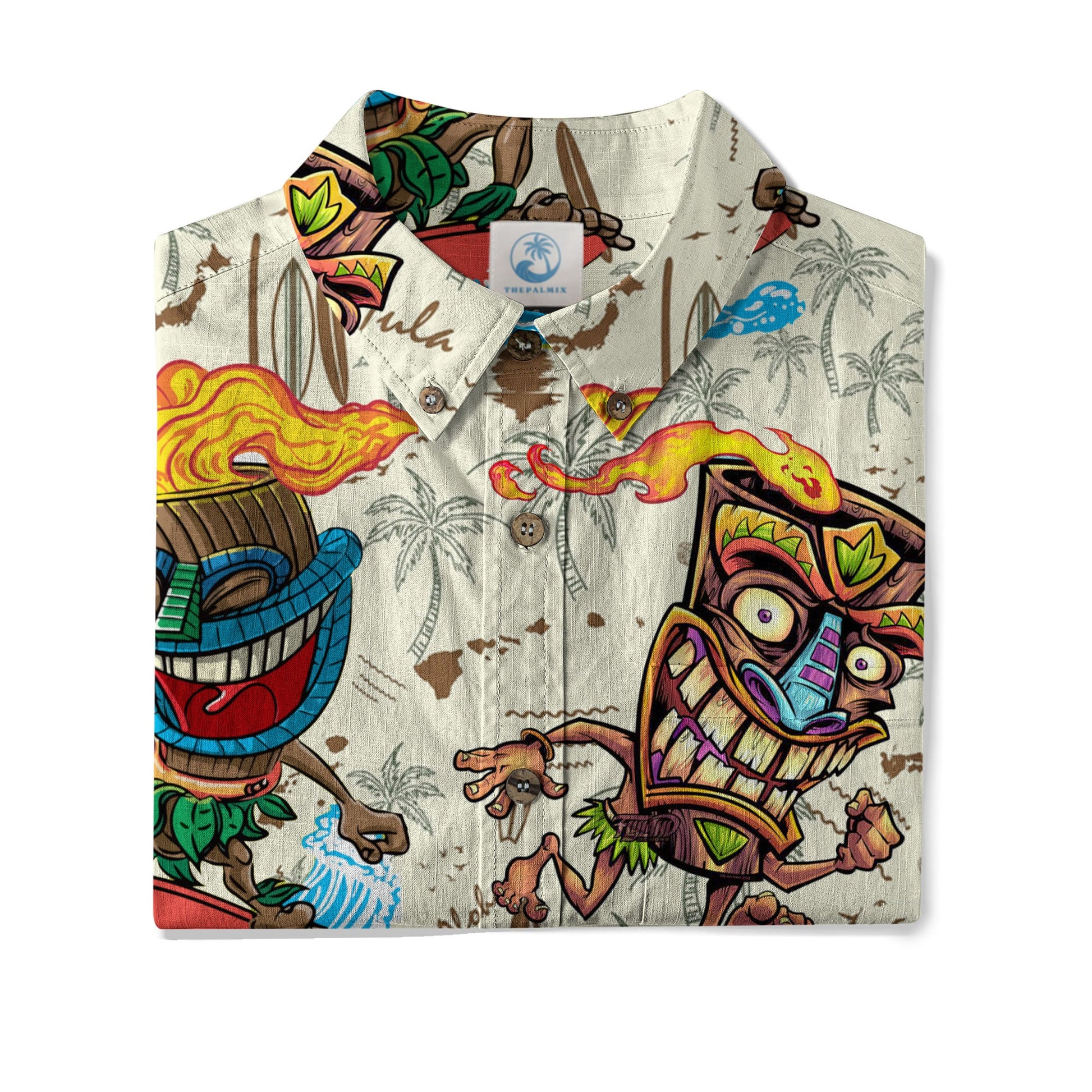 Tiki Mask Aloha Hawaii Shirt, Tiki Mask Ocean Hawaiian Shirt