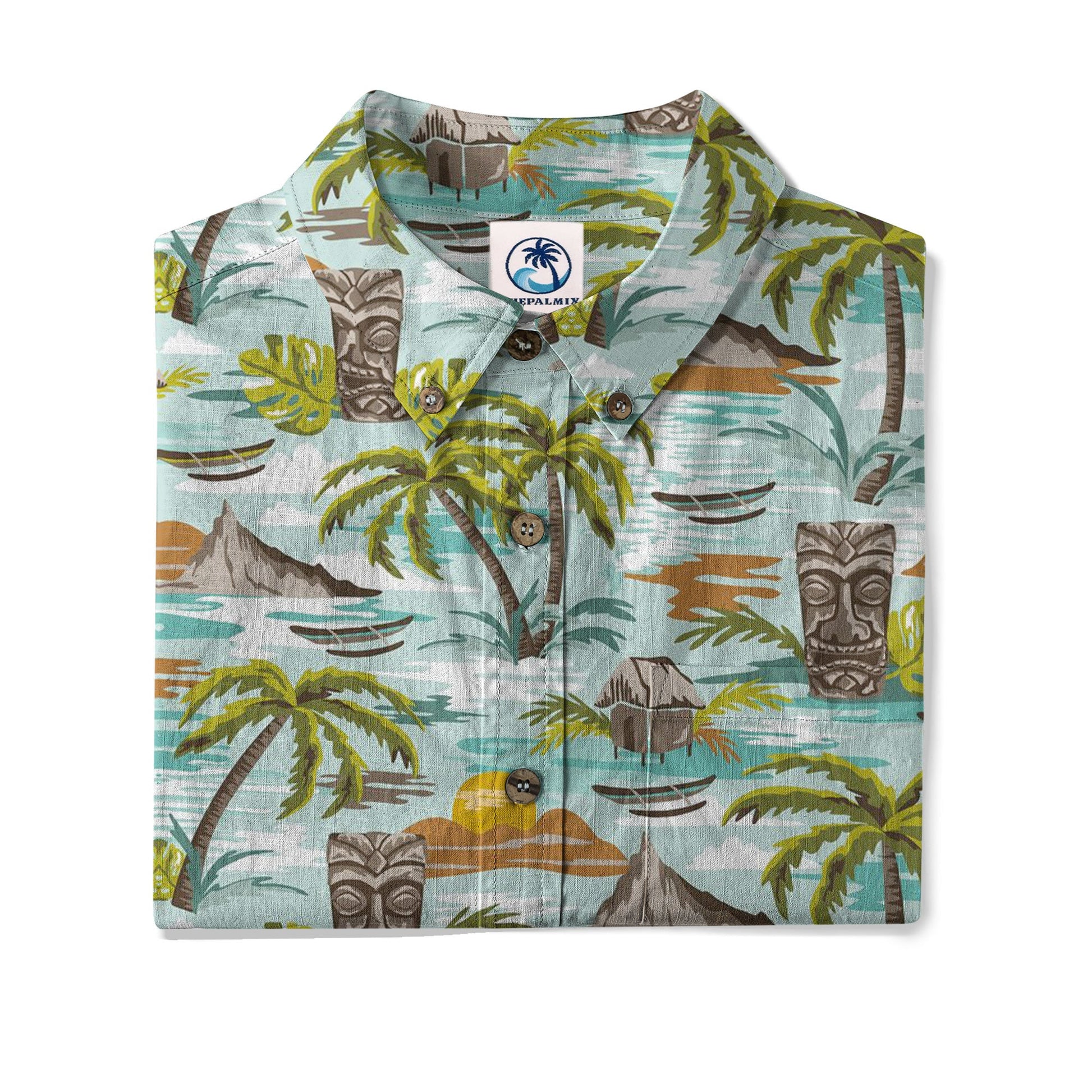 Colorful Tiki Hawaiian Shirt, Summer Vibes Aloha Hawaii Shirt