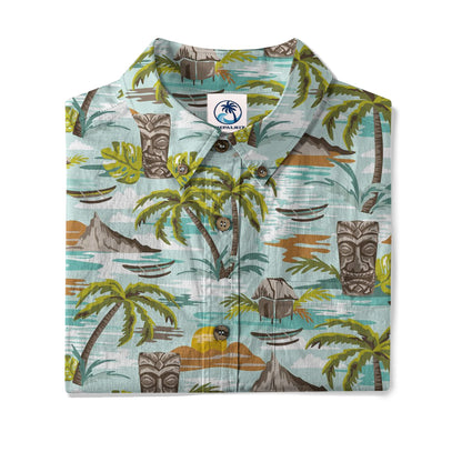 Colorful Tiki Hawaiian Shirt, Summer Vibes Aloha Hawaii Shirt