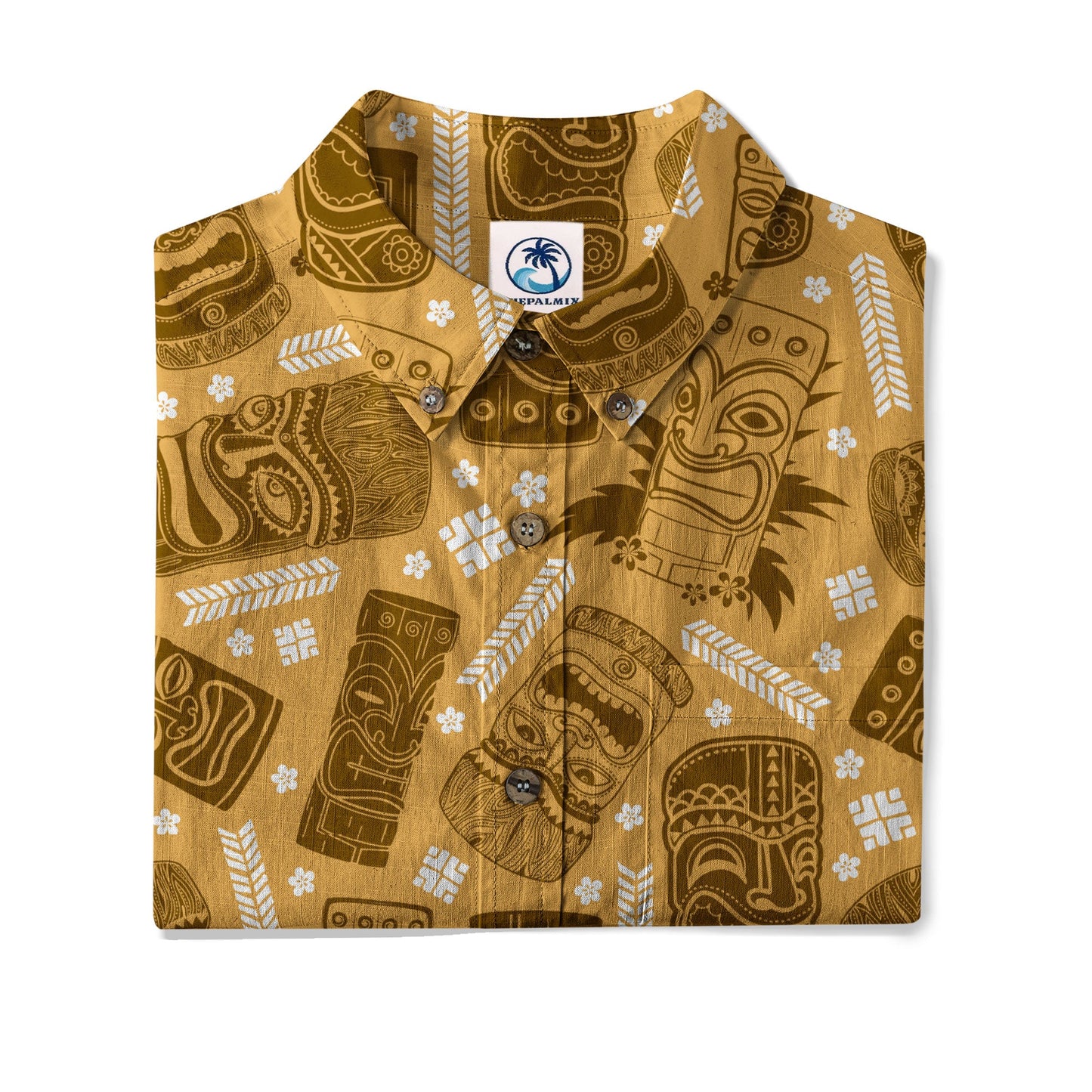Tiki Hawaii Tropic Hawaiian Shirt