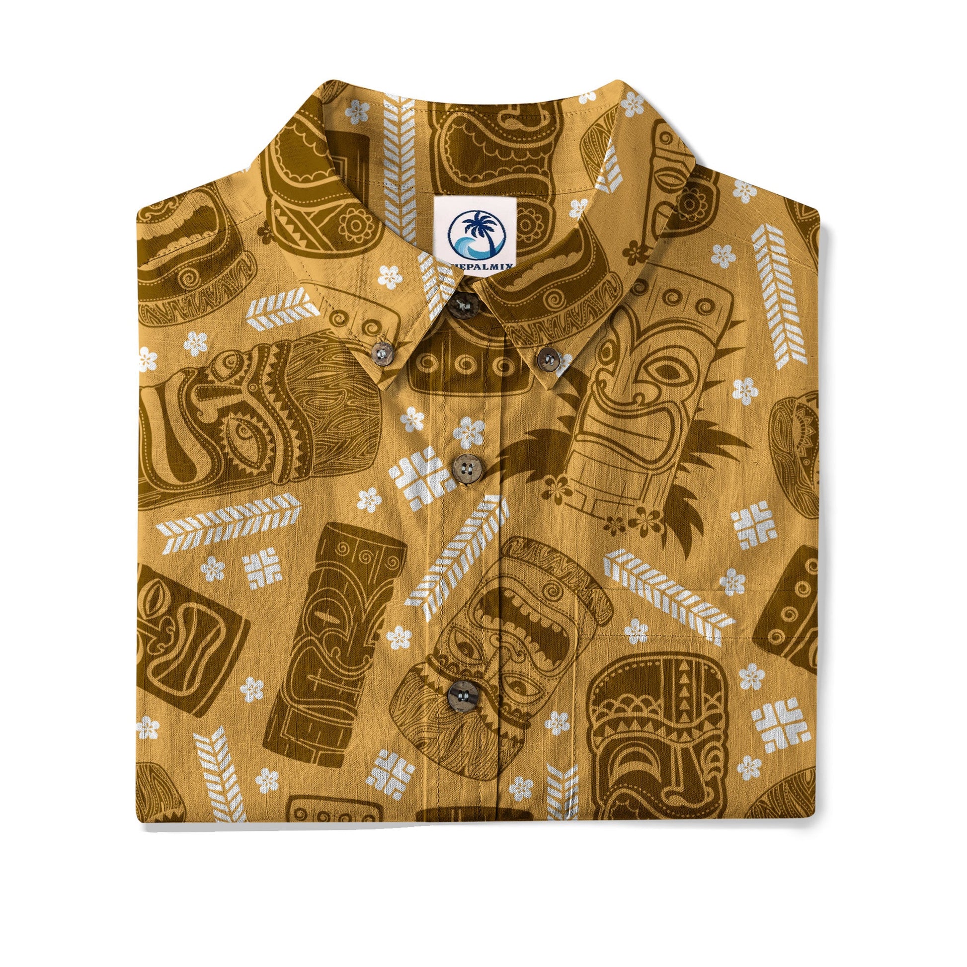 Tiki Hawaii Tropic Hawaiian Shirt