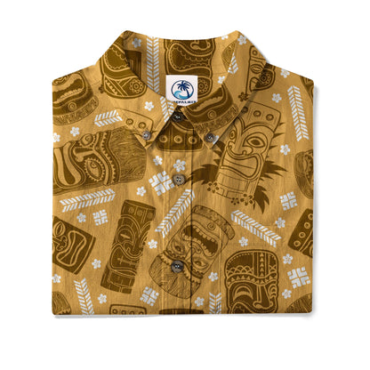 Tiki Hawaii Tropic Hawaiian Shirt