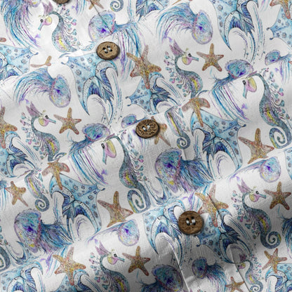 Ocean Animal Aloha Hawaiian Shirt, Sea Life Hawaii Shirt