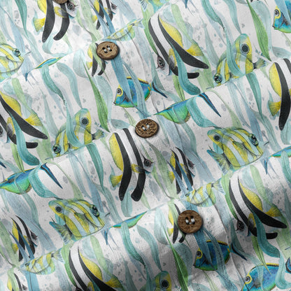 Ocean Animal Aloha Hawaiian Shirt, Sea Life Beach Button Up Hawaii Shirt