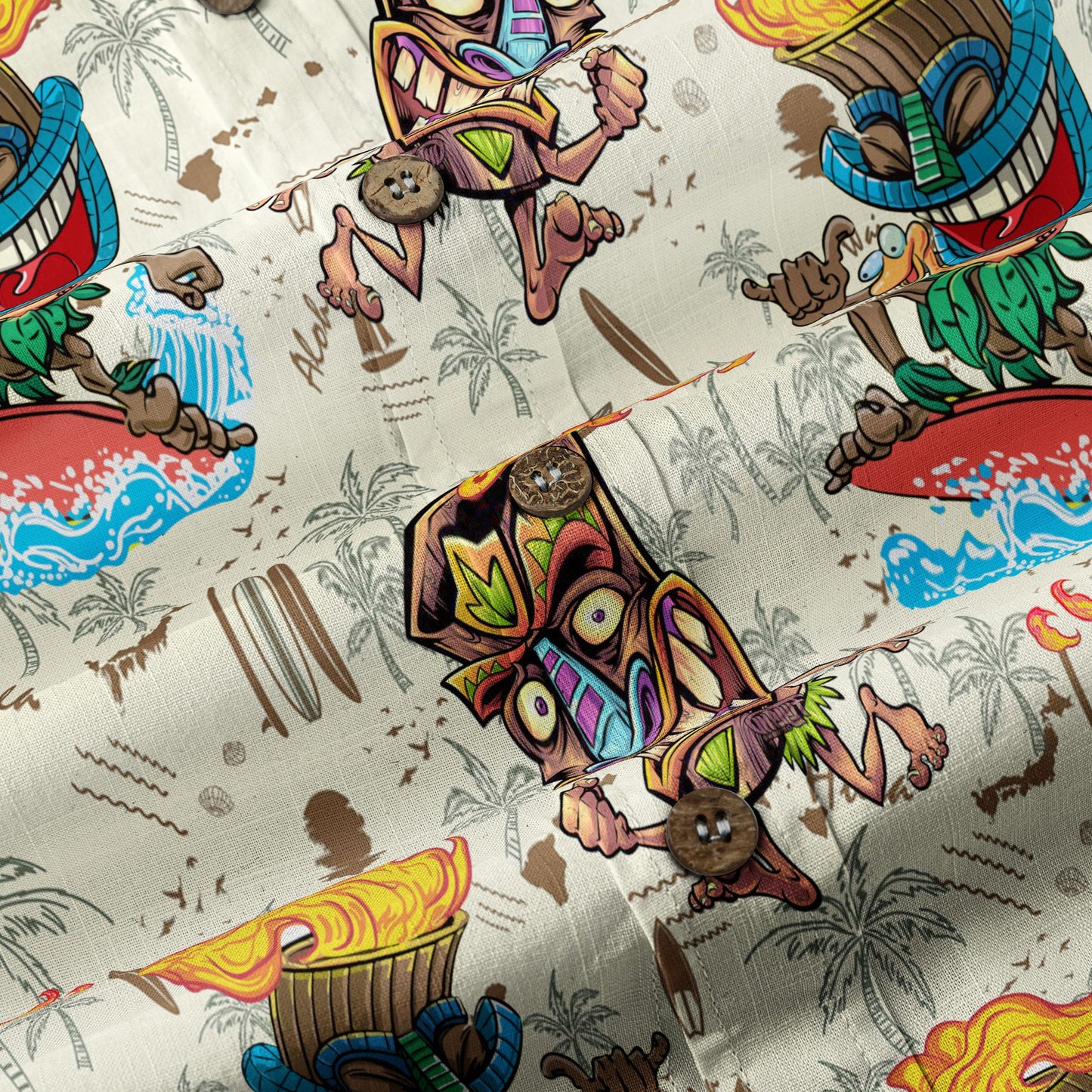 Tiki Mask Aloha Hawaii Shirt, Tiki Mask Ocean Hawaiian Shirt