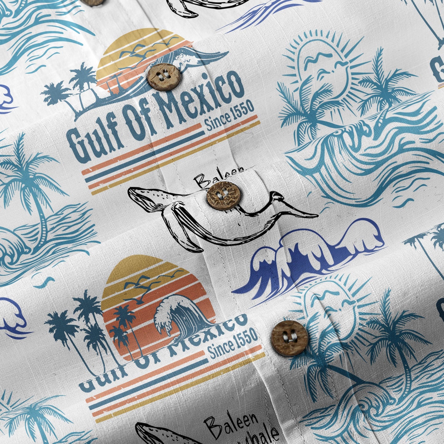 The Gulf Of Merico Est 2050 Hawaiian Shirt, Ocean Animals Hawaii Shirt