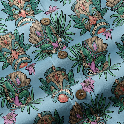 Tribal Tiki Hawaiian Shirt, Summer Vibes Aloha Hawaii Shirt