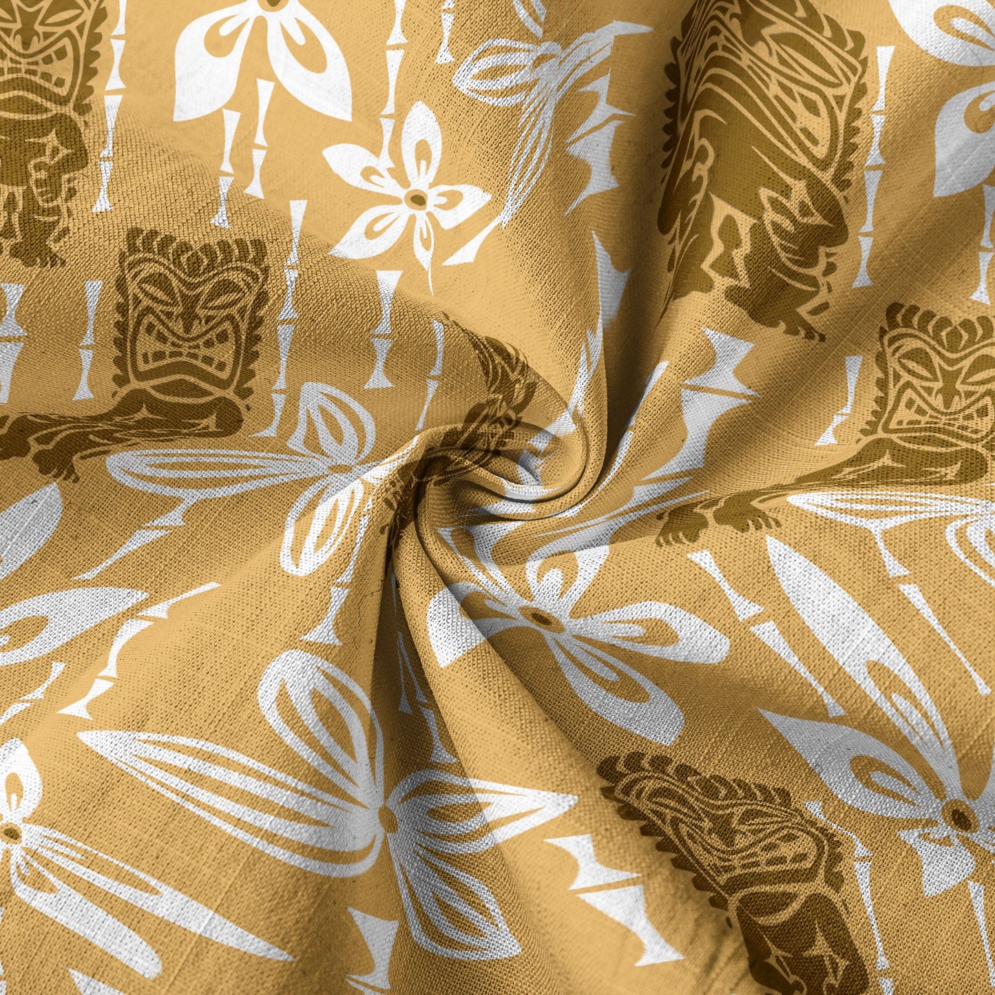 Tiki Hibiscus Flowers Hawaii Shirt