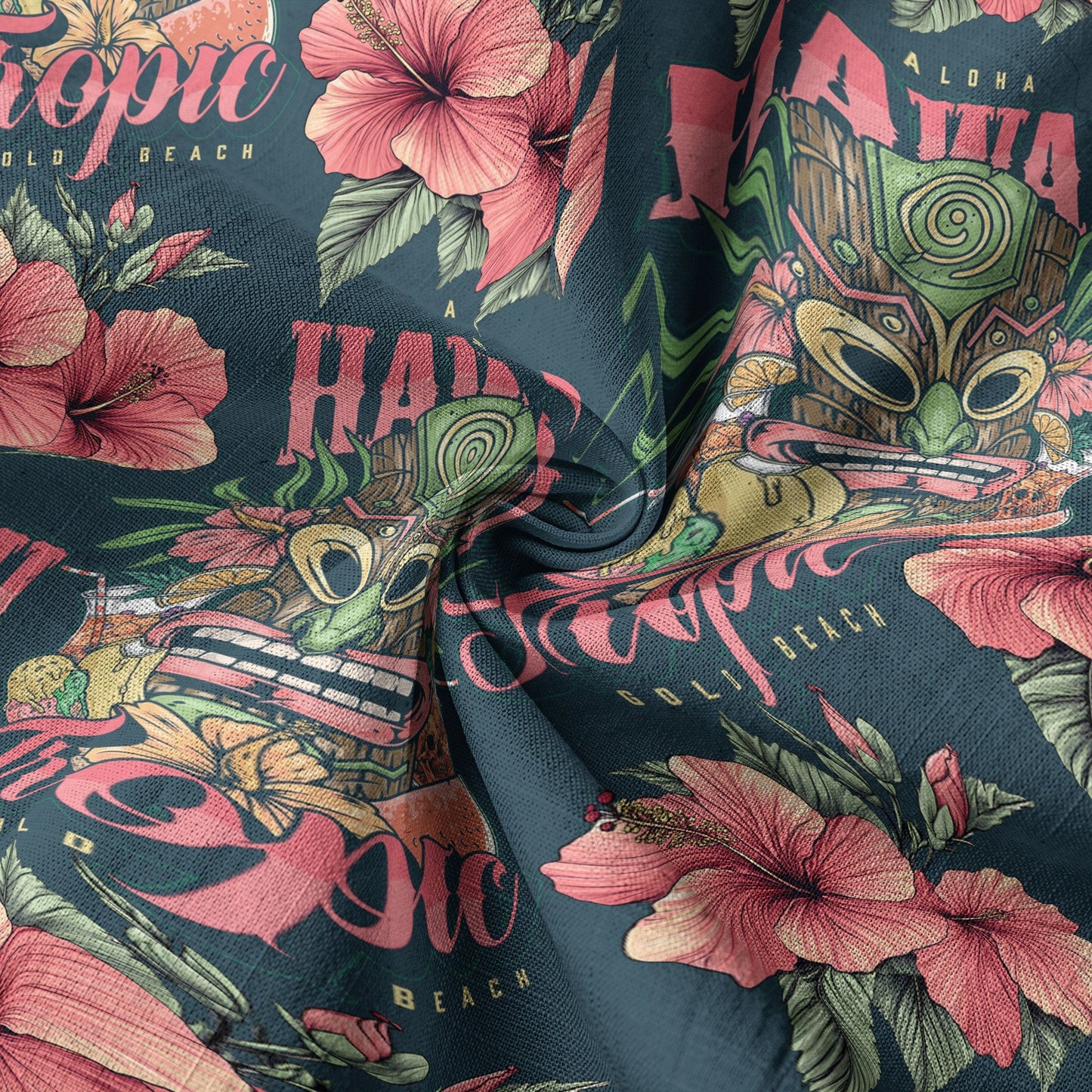 Tiki Hawaii Tropic Hawaiian Shirt