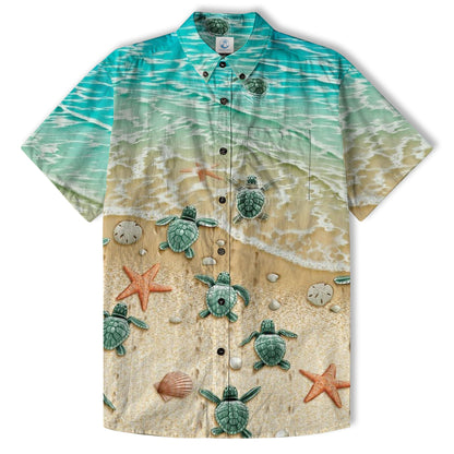 Turtle Beach Hawaiian Shirt, Aloha Summer Beach Hawaii Shirt