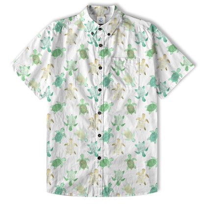 Turtle Aloha Shirt, Turtle Ocean Hawaiian Shirt