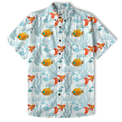 Sea Ocean Animals Women's Hawaiian Shirt, Ocean Fish Print