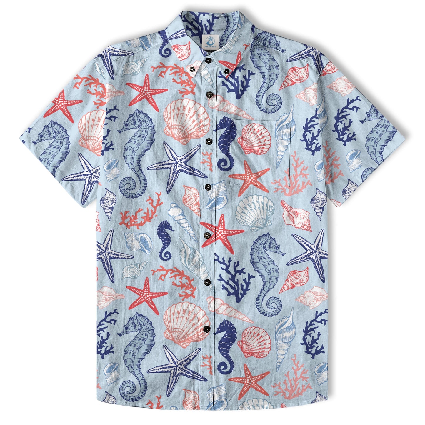 Ocean Animals Women's Hawaiian Shirt, Ocean Aloha Hawaiian Print