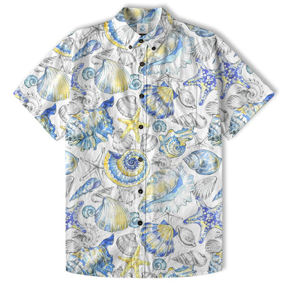 Ocean Animals Women's Hawaiian Shirt, Ocean Aloha Hawaiian Print