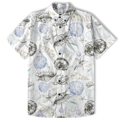 Sea Shells Animal Pattern Hawaii Shirt, Turtle Hawaiian Shirt for Men Women