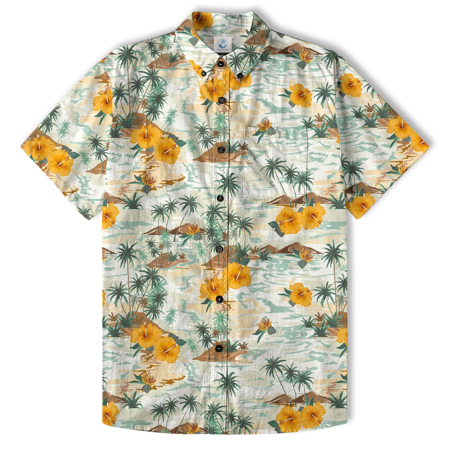 Ocean Animals Hawaiian Button Up Shirt, Sea Hawaii Shirt