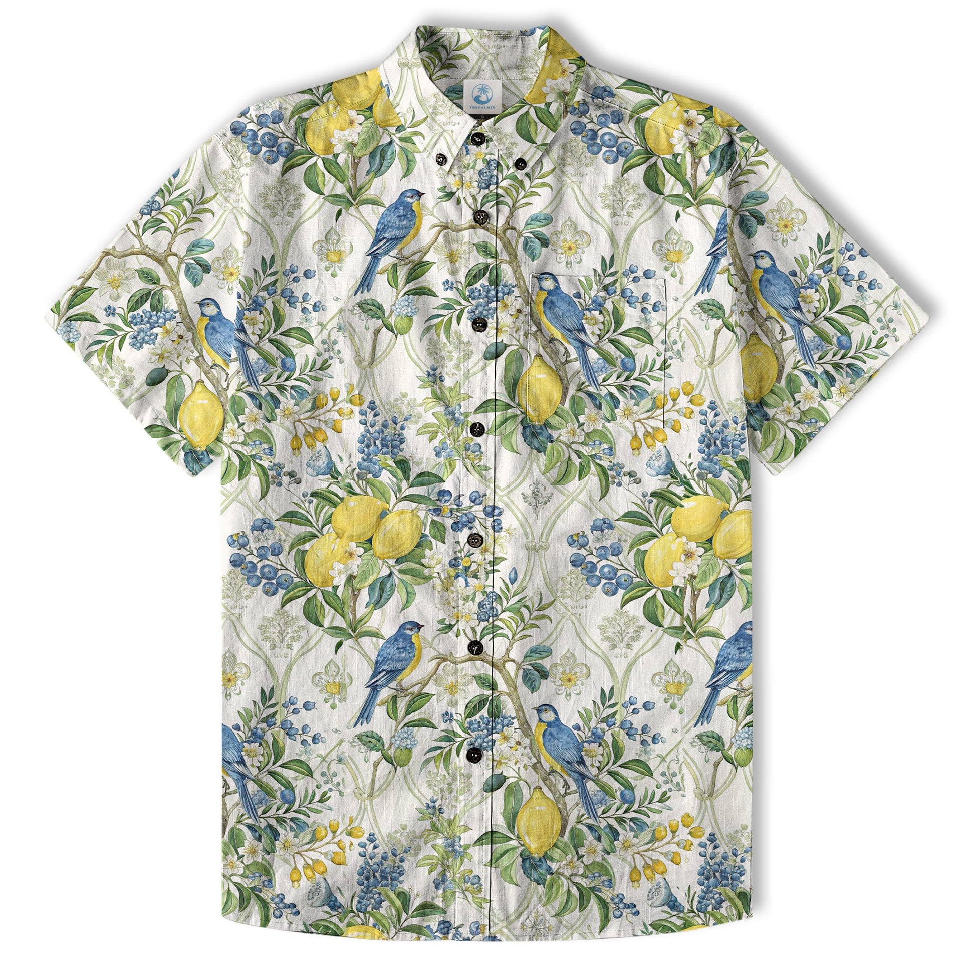 Tropical Fruits Aloha Hawaiian Button Up Shirt, Summer Beach Aloha Hawaii Shirt