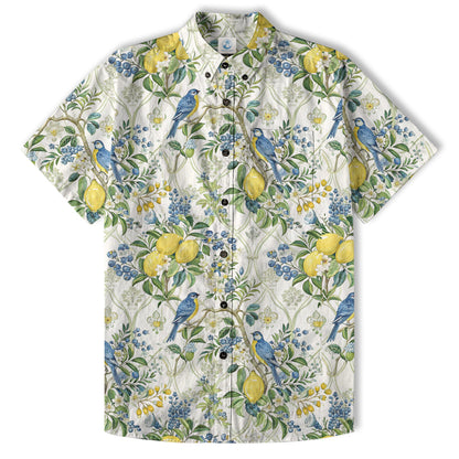 Tropical Fruits Aloha Hawaiian Button Up Shirt, Summer Beach Aloha Hawaii Shirt