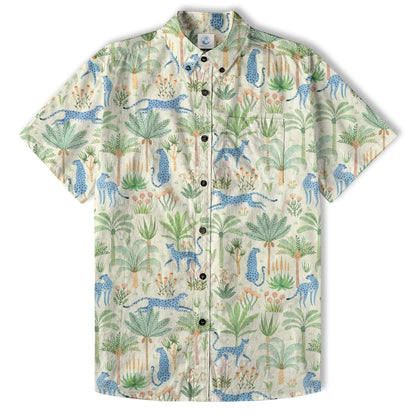 Tropical Fruits Aloha Hawaiian Button Up Shirt, Summer Beach Aloha Hawaii Shirt