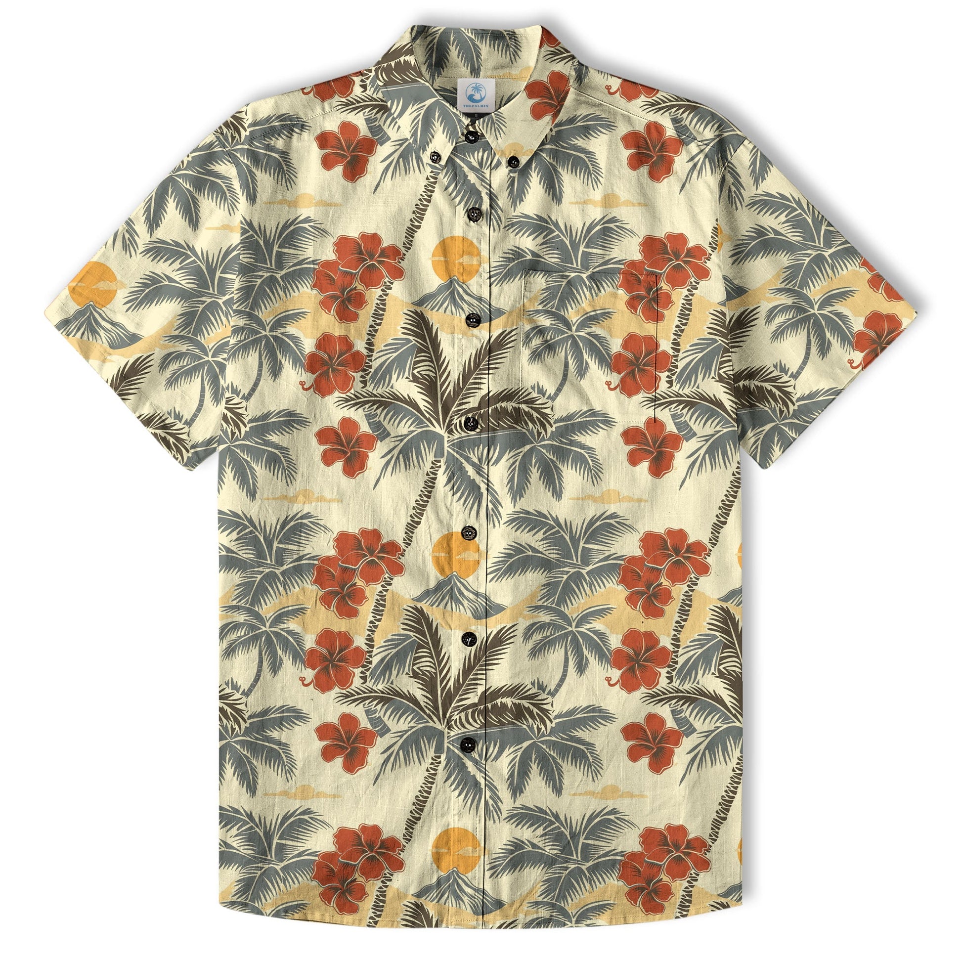 Retro Aloha Hibiscus Flowers Hawaii Shirt, Floral Hawaiian Button Down Shirt