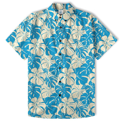 Retro Aloha Flowers Hawaii Shirt, Floral Hawaiian Button Down Shirt