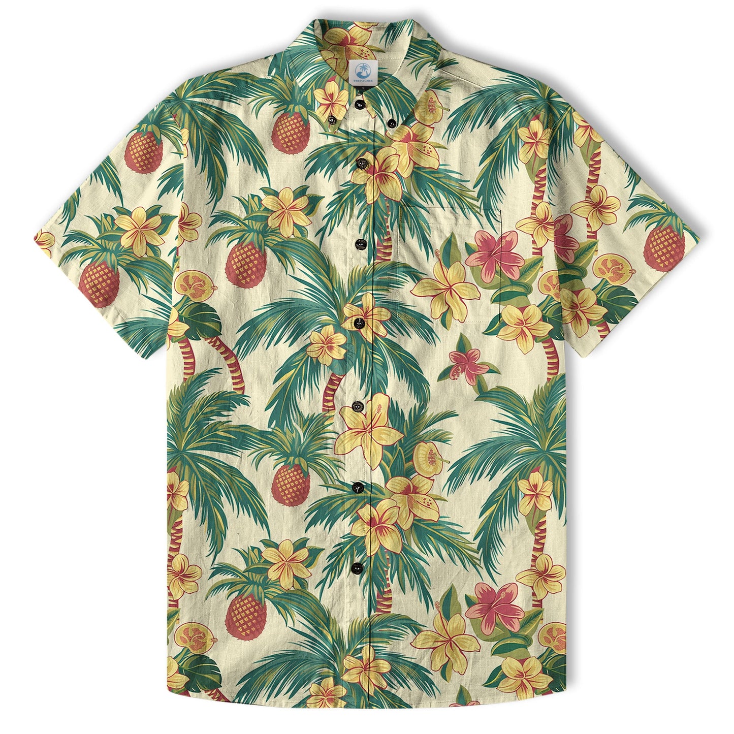 Retro Aloha Flowers Hawaii Shirt, Floral Pattern Hawaiian Shirt