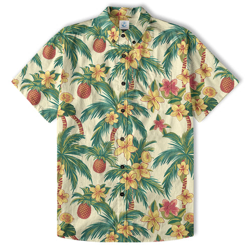 Retro Aloha Flowers Hawaii Shirt, Floral Pattern Hawaiian Shirt