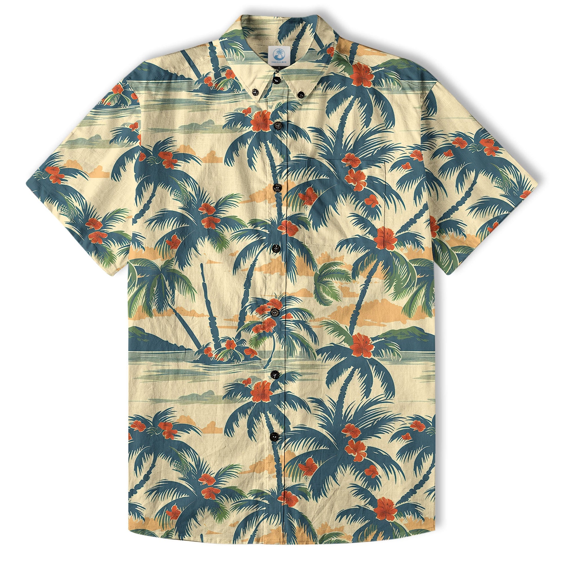 Retro Aloha Flowers Hawaii Shirt, Floral Pattern Hawaiian Shirt