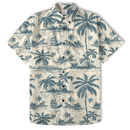 Retro Aloha Flowers Hawaii Shirt, Floral Pattern Hawaiian Shirt