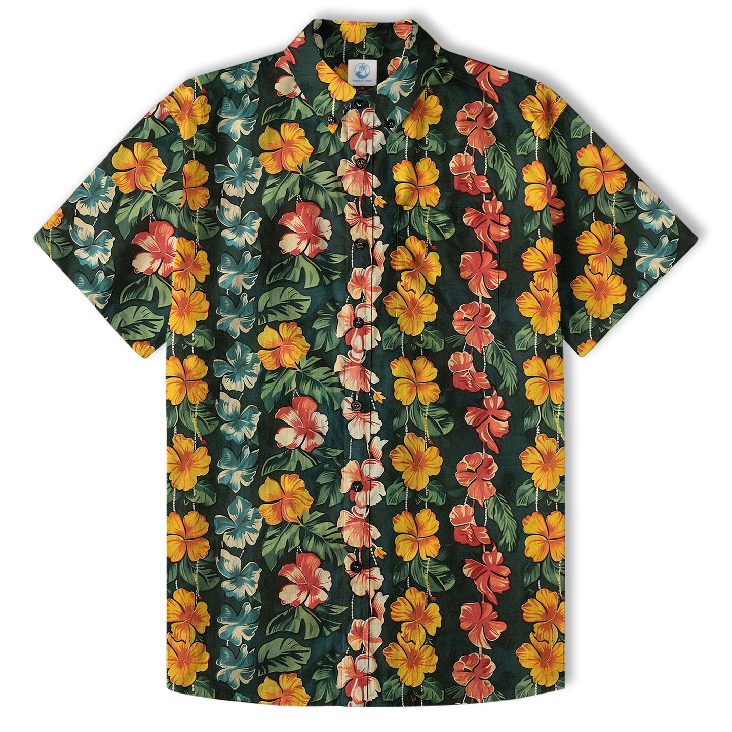 Vintage Aloha Flower Hawaii Shirt, Floral Pattern Hawaiian Shirt for Men