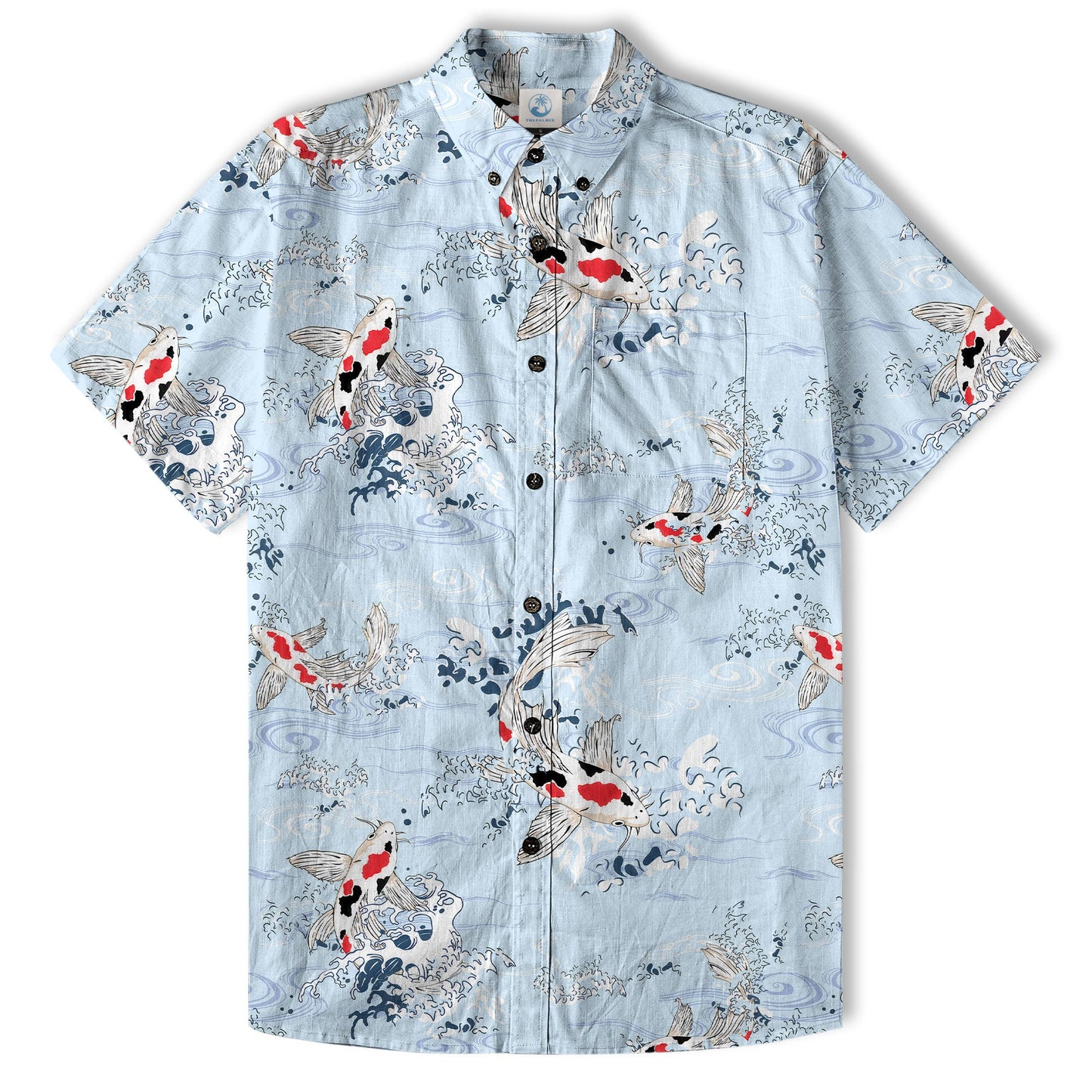 Koi Fish Hawaiian Ocean Shirt, hawaiian vacation drumfish family matching