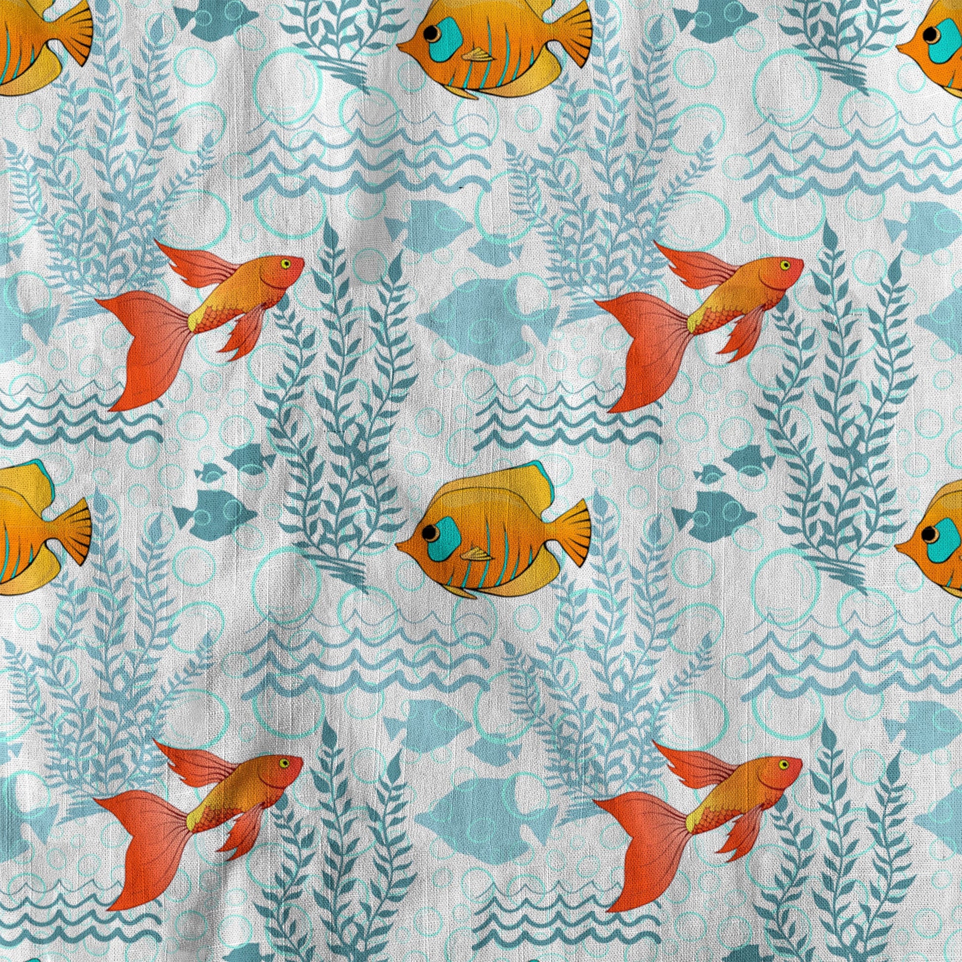 Sea Ocean Animals Women's Hawaiian Shirt, Ocean Fish Print