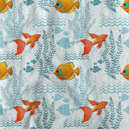 Sea Ocean Animals Women's Hawaiian Shirt, Ocean Fish Print
