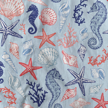 Ocean Animals Women's Hawaiian Shirt, Ocean Aloha Hawaiian Print