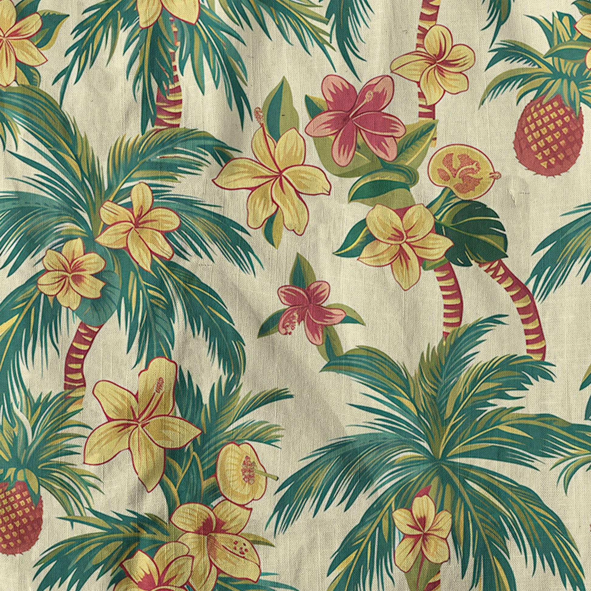 Retro Aloha Flowers Hawaii Shirt, Floral Pattern Hawaiian Shirt