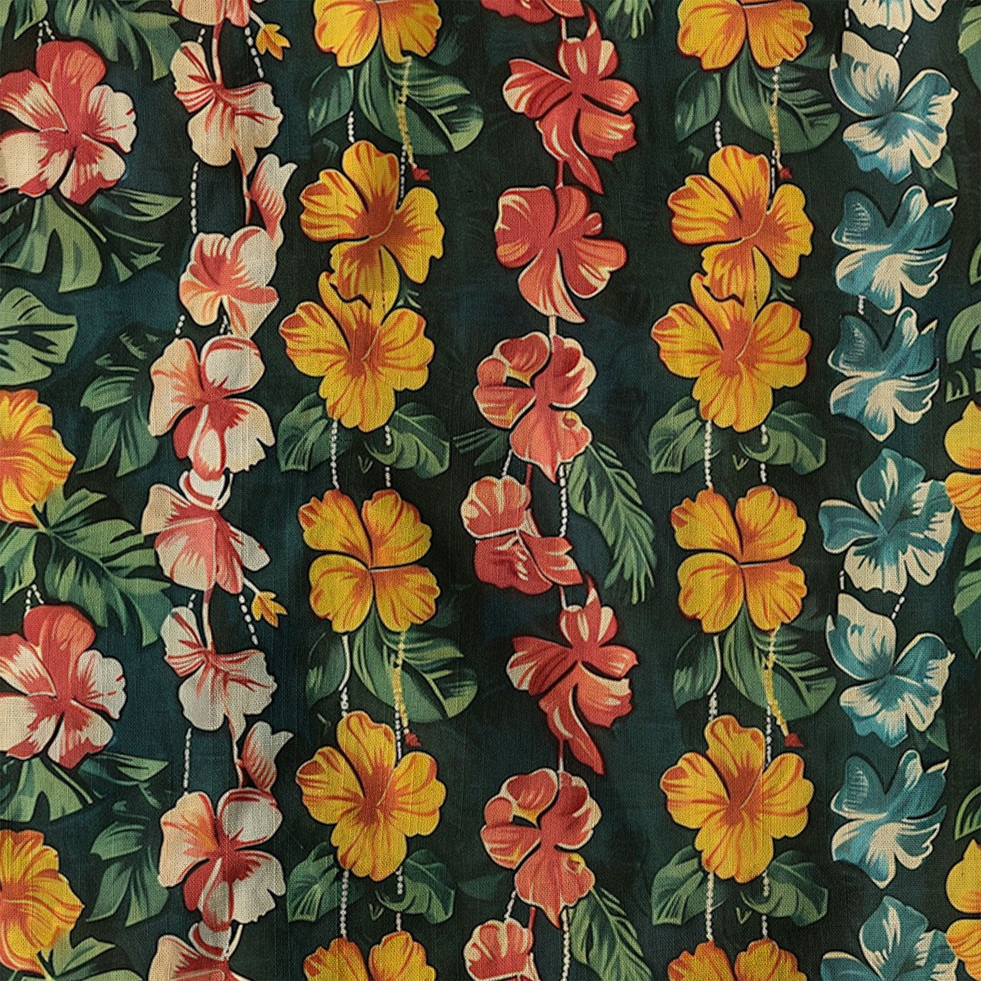Vintage Aloha Flower Hawaii Shirt, Floral Pattern Hawaiian Shirt for Men