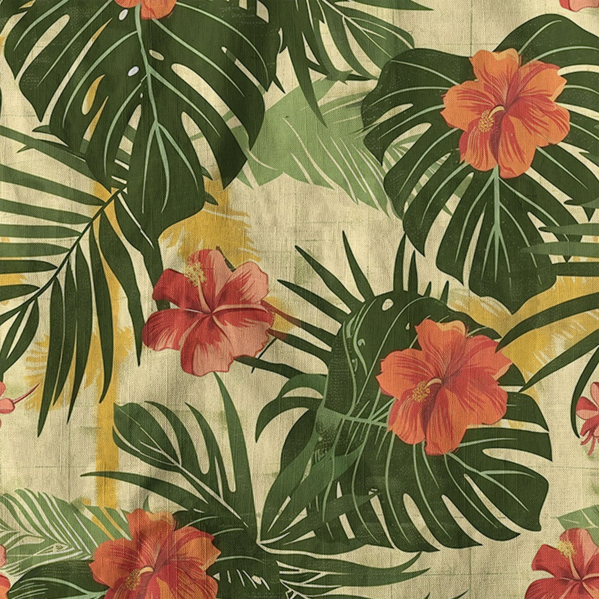 Vintage Aloha Flower Hawaii Shirt, Floral Pattern Hawaiian Shirt for Men