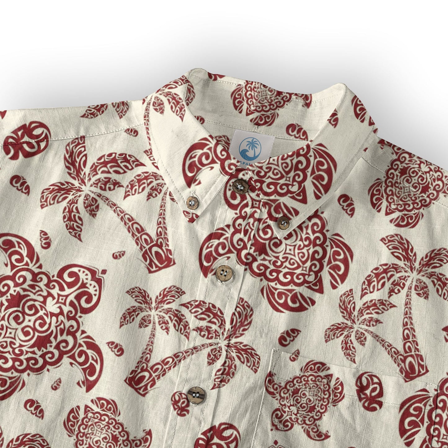 Turtle Beach Summer Button Down Hawaiian Shirt, Hawaii Pattern Shirt