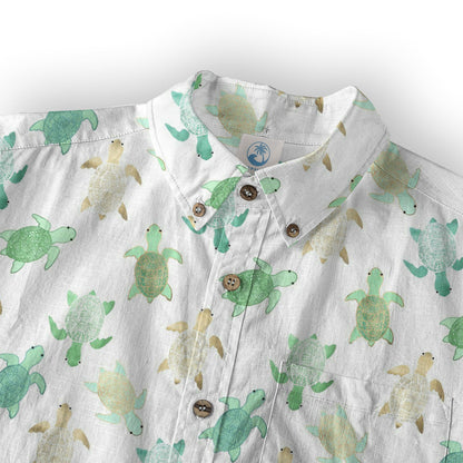 Turtle Aloha Shirt, Turtle Ocean Hawaiian Shirt