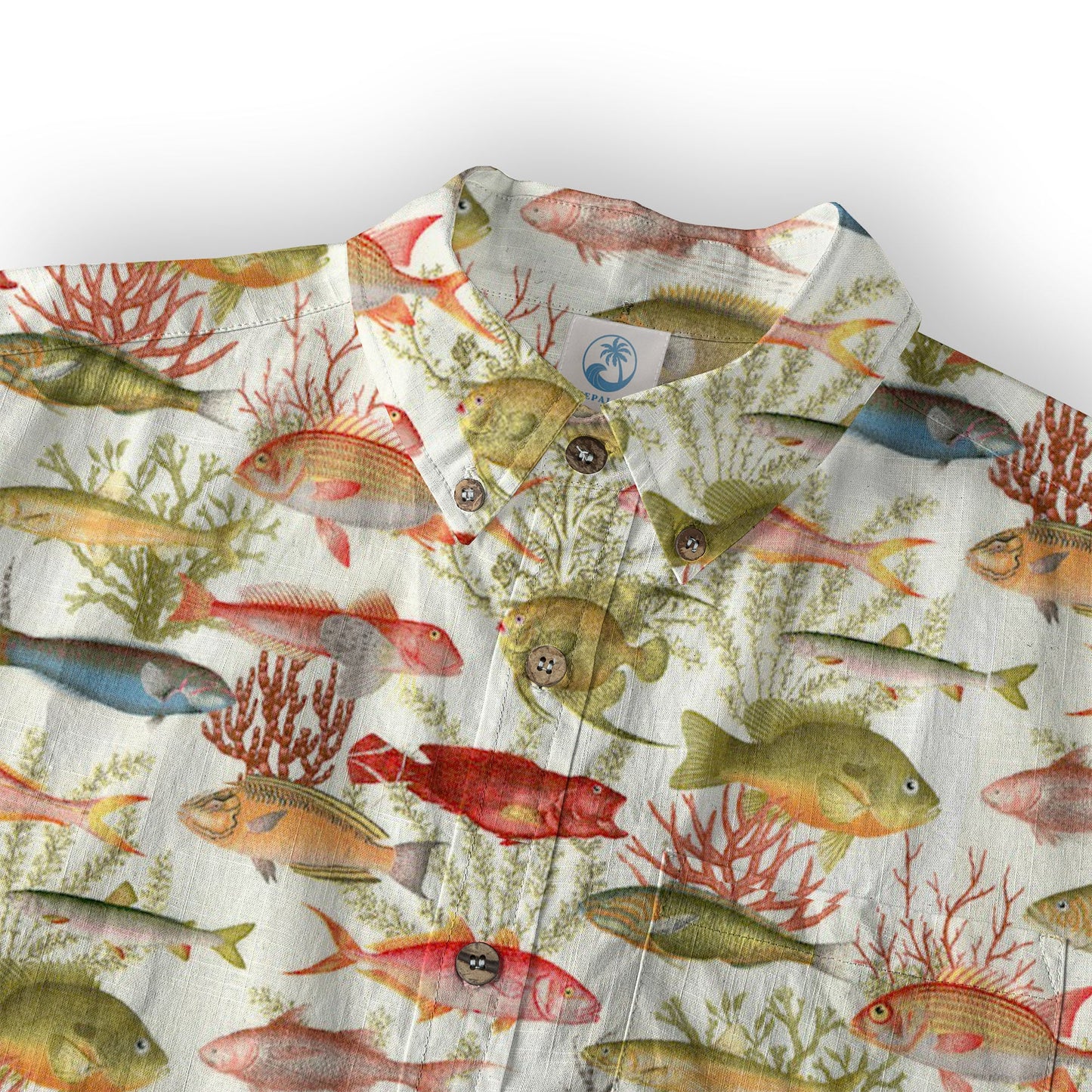 Sea Hawaiian Shirts for Men Women, Sea Animal Aloha Summer Beach Shirt Short Sleeve Button Down