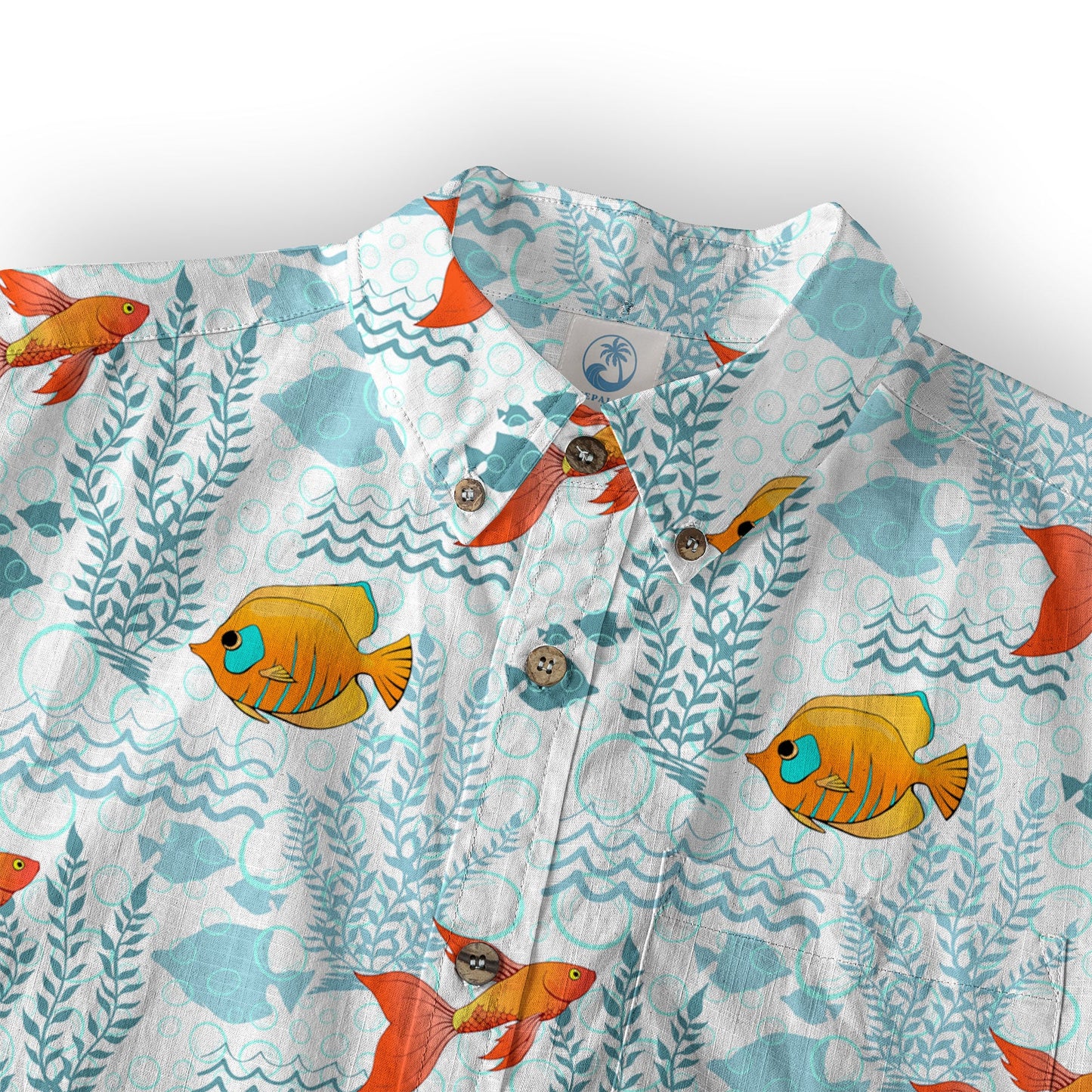 Sea Ocean Animals Women's Hawaiian Shirt, Ocean Fish Print