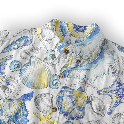 Ocean Animals Women's Hawaiian Shirt, Ocean Aloha Hawaiian Print