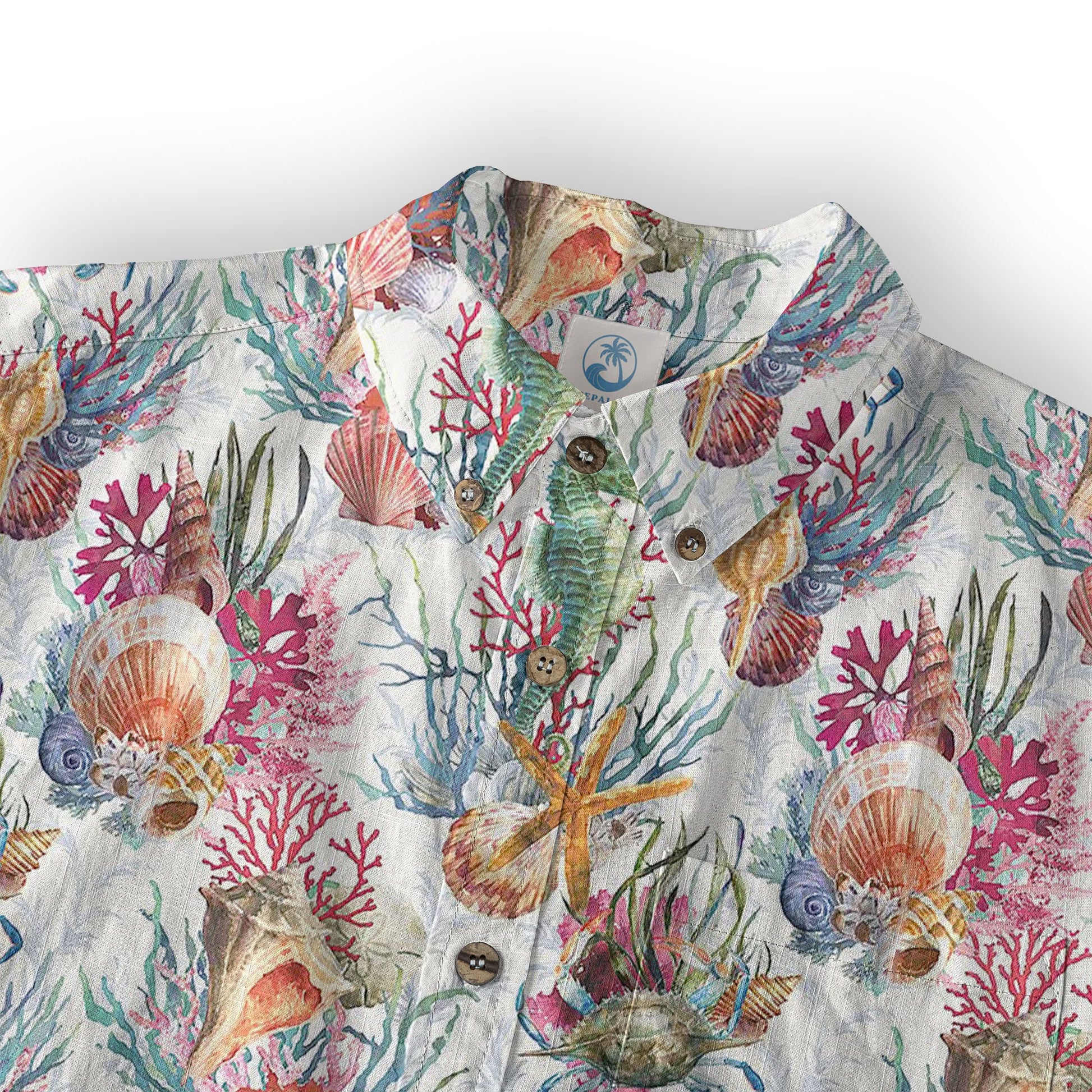 Ocean Animals Hawaiian Button Up Shirt, Sea Hawaii Shirt