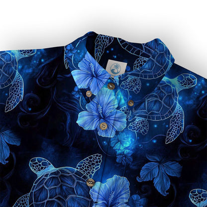 Ocean Animals Hawaiian Button Up Shirt, Sea Hawaii Shirt